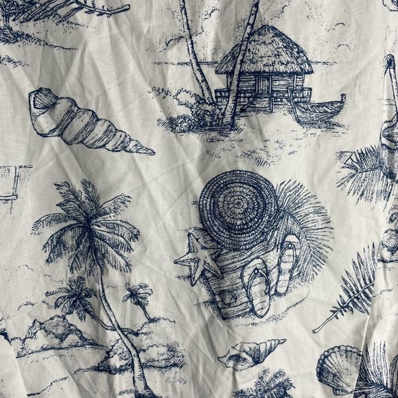 Hawaii Hangover Dress Womens 2XL Retro Fit Flare White Blue Map Tiki Dolphin - Picture 4 of 7